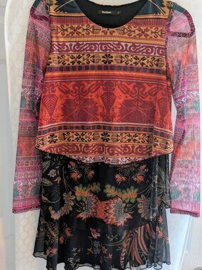 Desigual Mini-Dress - MultiColor Size S